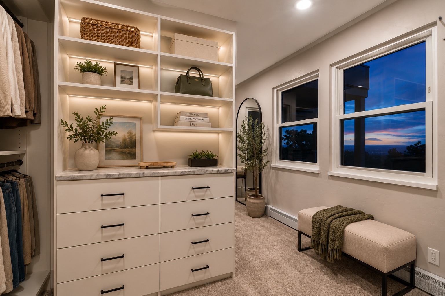Primary walk-in closet