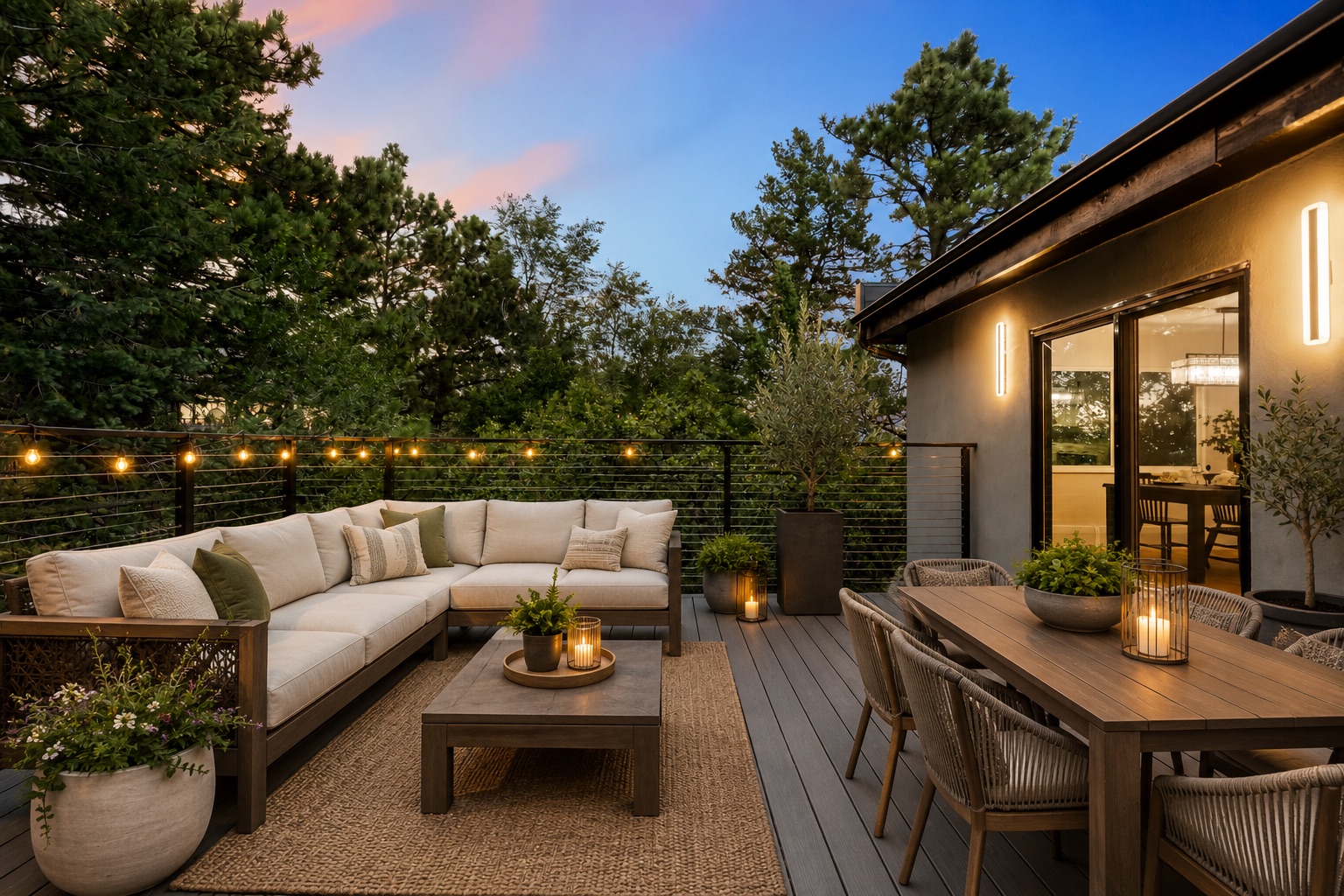 Deck at dusk